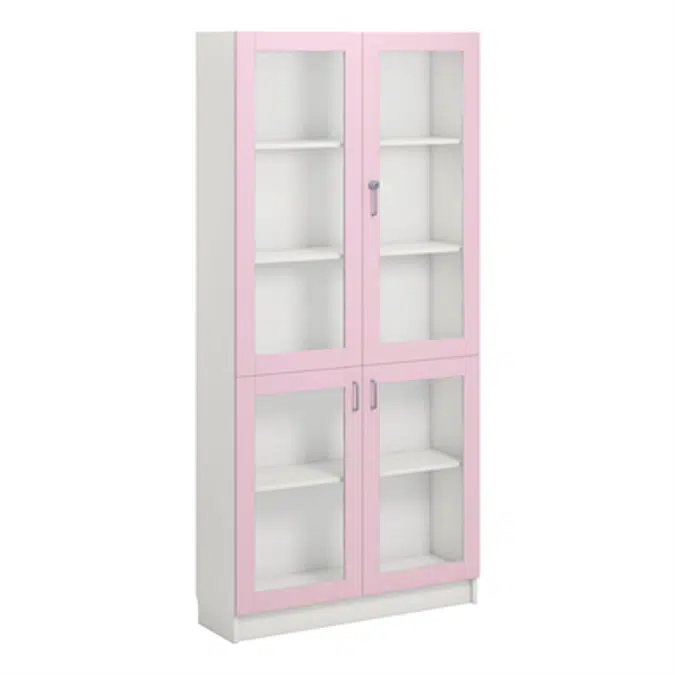 Norden material cabinet 4 glas B100xD32xH210 white