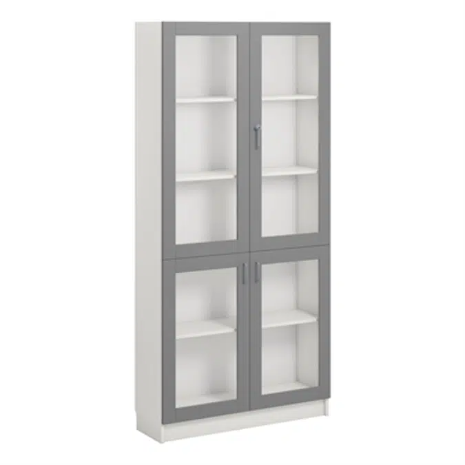 Norden material cabinet 4 glas B100xD32xH210 white