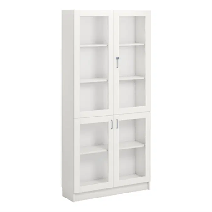 Norden material cabinet 4 glas B100xD32xH210 white