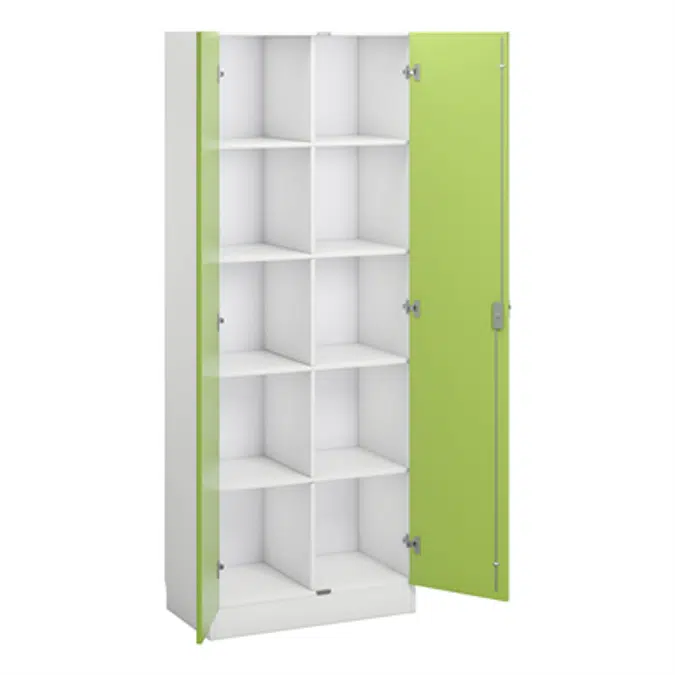 Norden material cabinet 10 tray B80xD47xH210 white