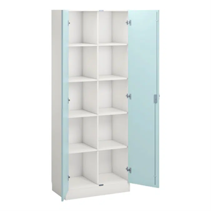 Norden material cabinet 10 tray B80xD47xH210 white