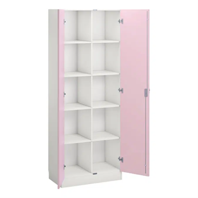 Norden material cabinet 10 tray B80xD47xH210 white