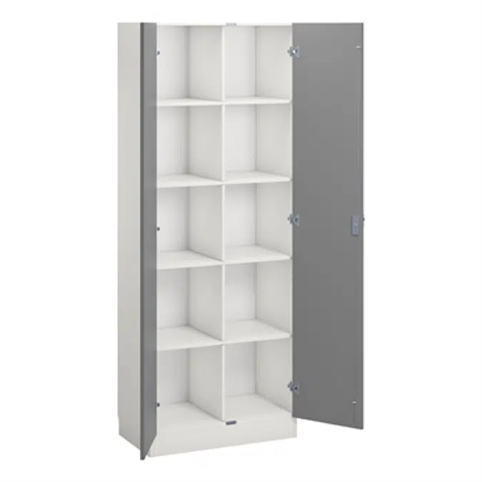 Norden material cabinet 10 tray B80xD47xH210 white
