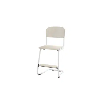 Matte 50 cm small seat white frame