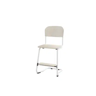 Image for Matte 50 cm small seat white frame
