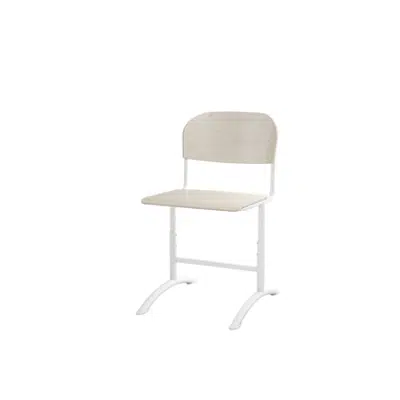 Matte adjustable big seat white frame