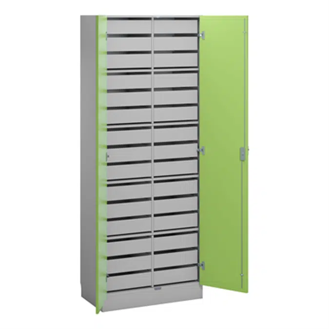 Norden material cabinet 30 drawer B80xD47xH210 grey
