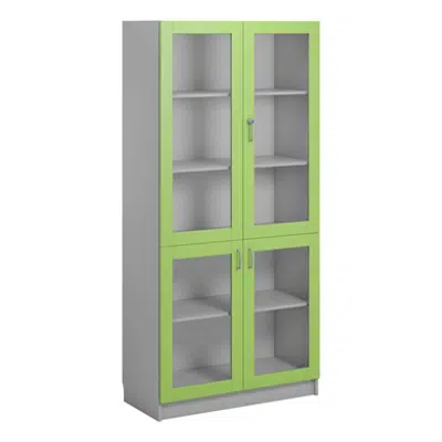Norden material cabinet 4 glas B100xD47xH210 grey