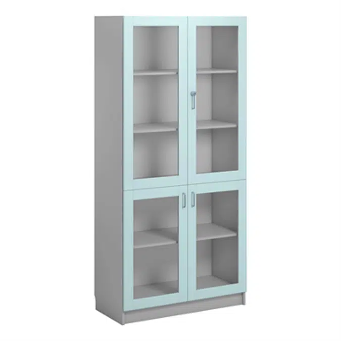 Norden material cabinet 4 glas B100xD47xH210 grey