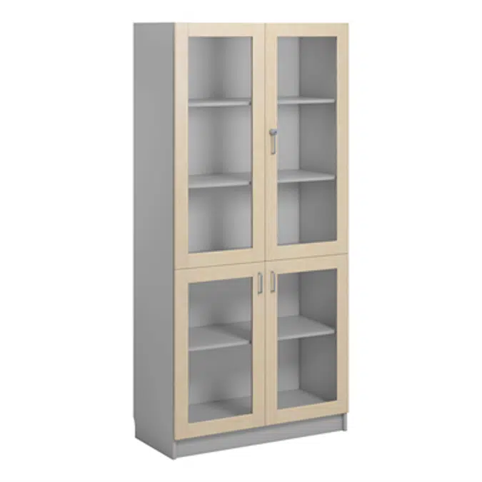 Norden material cabinet 4 glas B100xD47xH210 grey