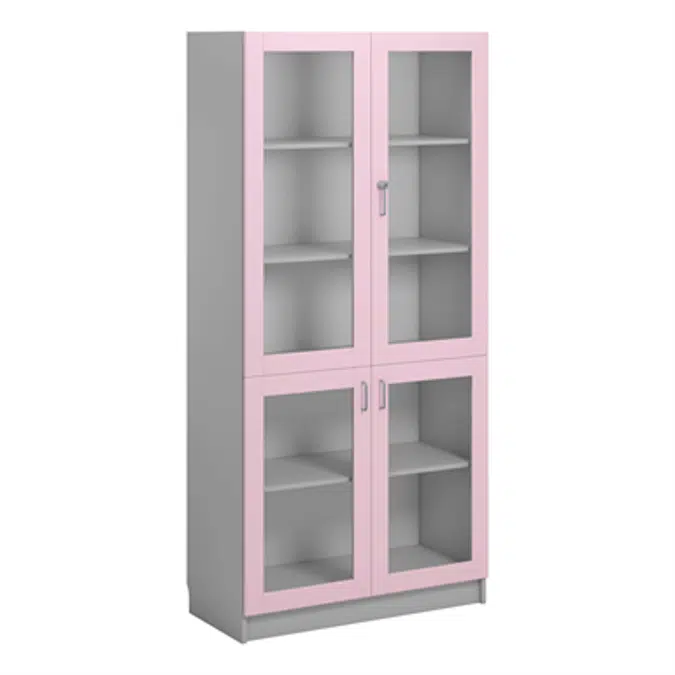 Norden material cabinet 4 glas B100xD47xH210 grey