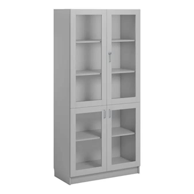 Norden material cabinet 4 glas B100xD47xH210 grey