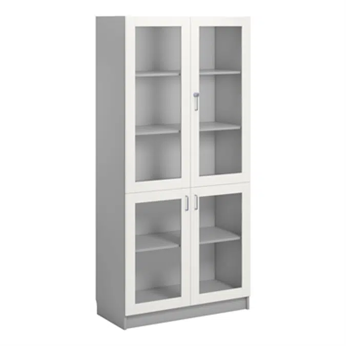 Norden material cabinet 4 glas B100xD47xH210 grey