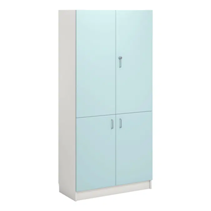 Norden material cabinet 4 solid door B100xD47xH210 white