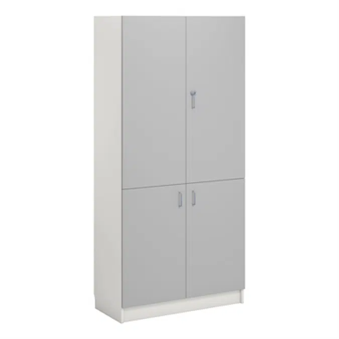 Norden material cabinet 4 solid door B100xD47xH210 white