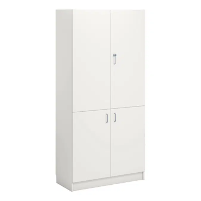 Norden material cabinet 4 solid door B100xD47xH210 white