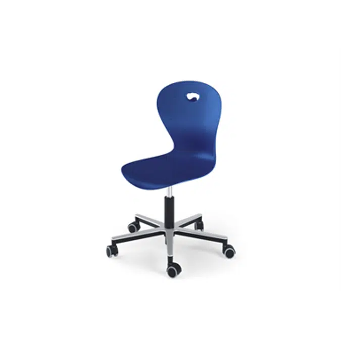 Chair Karoline gas Alu medium sh 38-50 cm with wheels