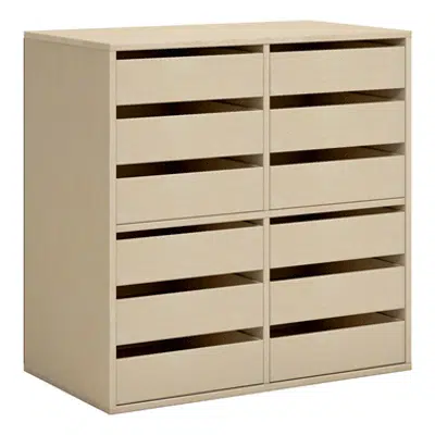 Norden student locker 12 drawer B80xD45xH80 birch