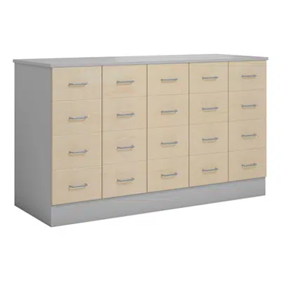 Norden merchant desk 20 drawer B152xD59xH89 grey