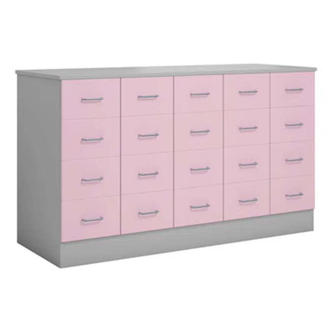 Norden merchant desk 20 drawer B152xD59xH89 grey