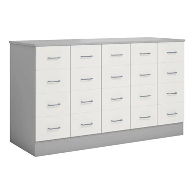 Norden merchant desk 20 drawer B152xD59xH89 grey