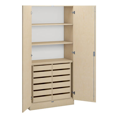 Image for Norden material cabinet 3 shelves, 12 drawer B100xD47xH210 birch