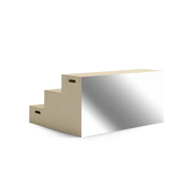 Fixa scenmodul Idun 3 steg B120 med spegel