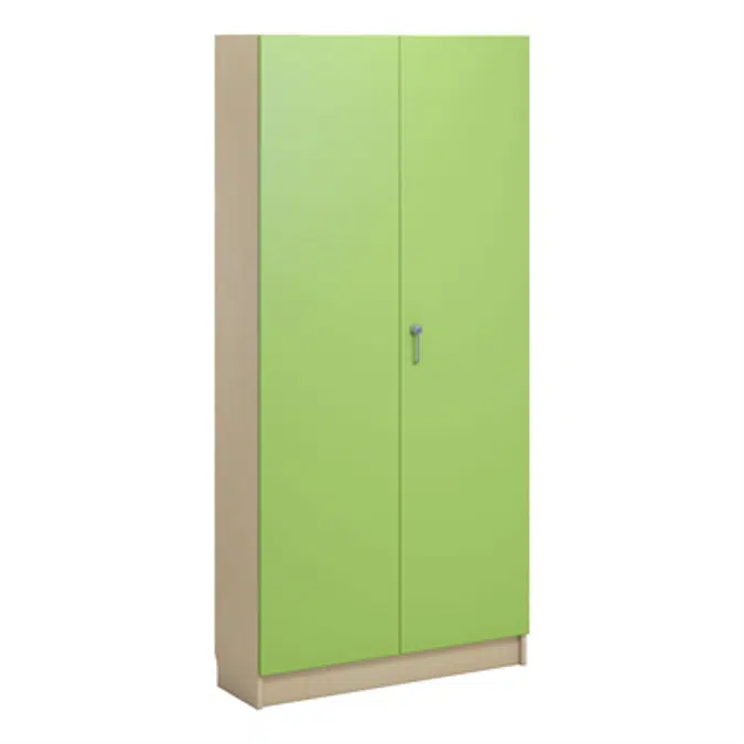 Norden material cabinet 2 solid door B100xD32xH210 birch