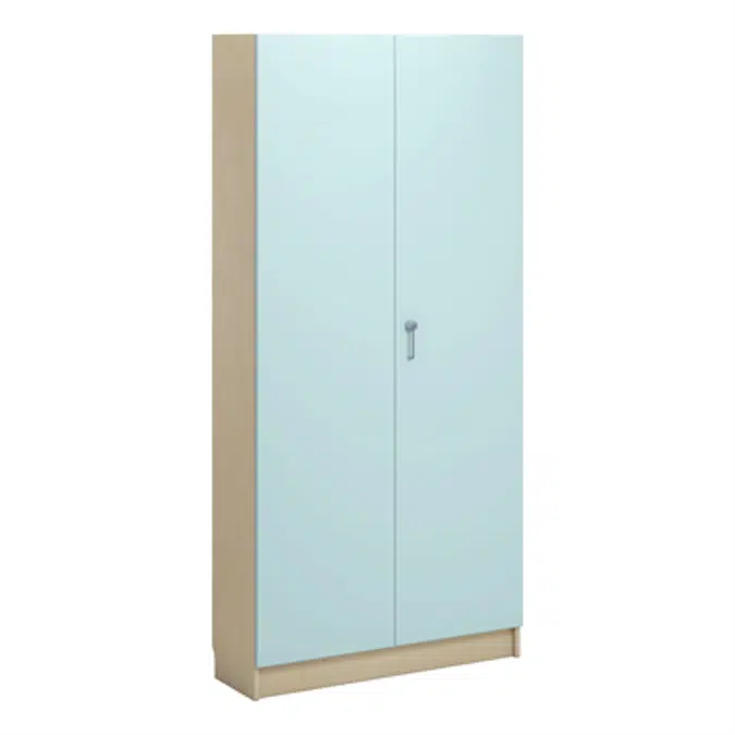 Norden material cabinet 2 solid door B100xD32xH210 birch