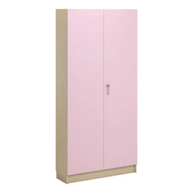 Norden material cabinet 2 solid door B100xD32xH210 birch