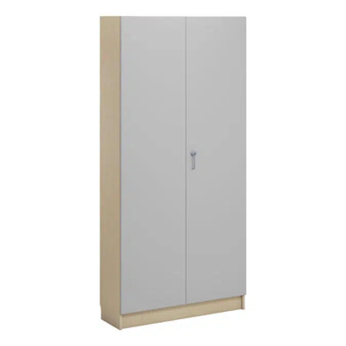 Norden material cabinet 2 solid door B100xD32xH210 birch