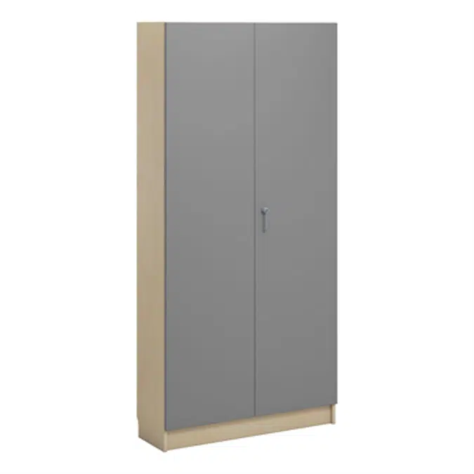 Norden material cabinet 2 solid door B100xD32xH210 birch