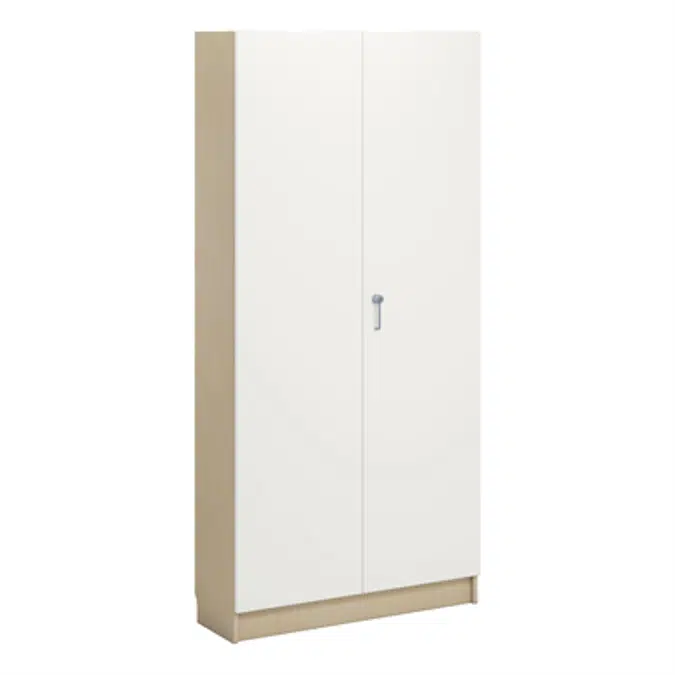 Norden material cabinet 2 solid door B100xD32xH210 birch