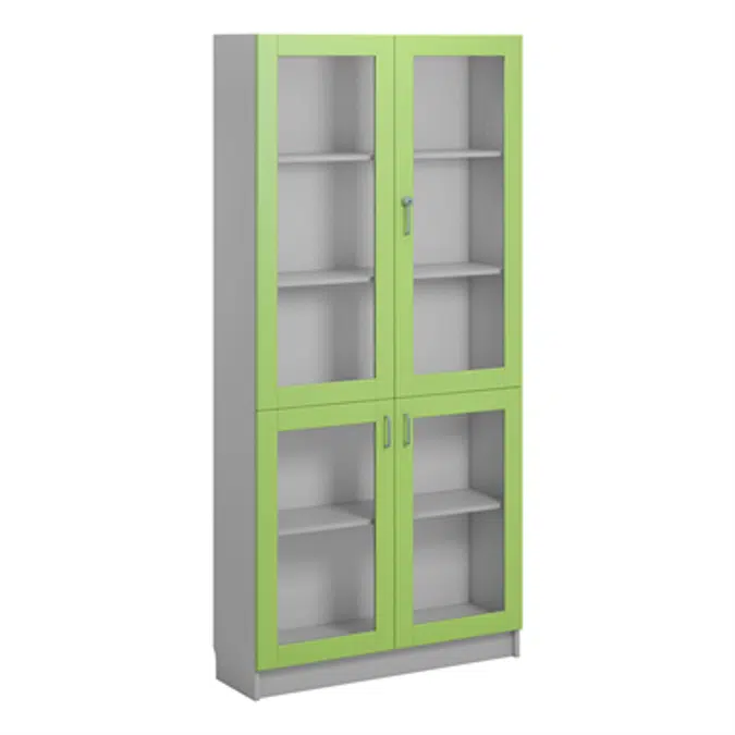 Norden material cabinet 4 glas B100xD32xH210 grey