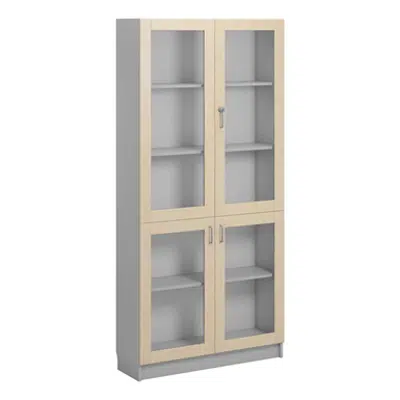 Norden material cabinet 4 glas B100xD32xH210 grey
