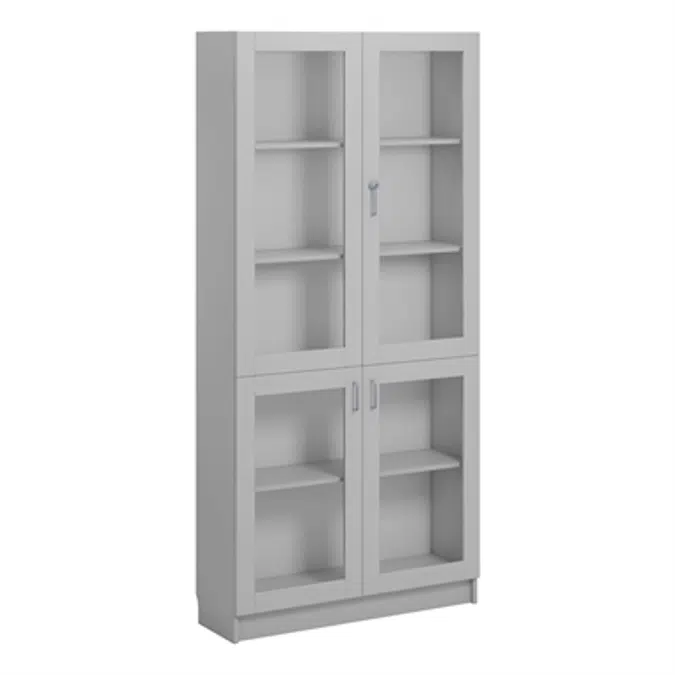 Norden material cabinet 4 glas B100xD32xH210 grey