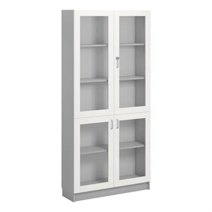 Norden material cabinet 4 glas B100xD32xH210 grey