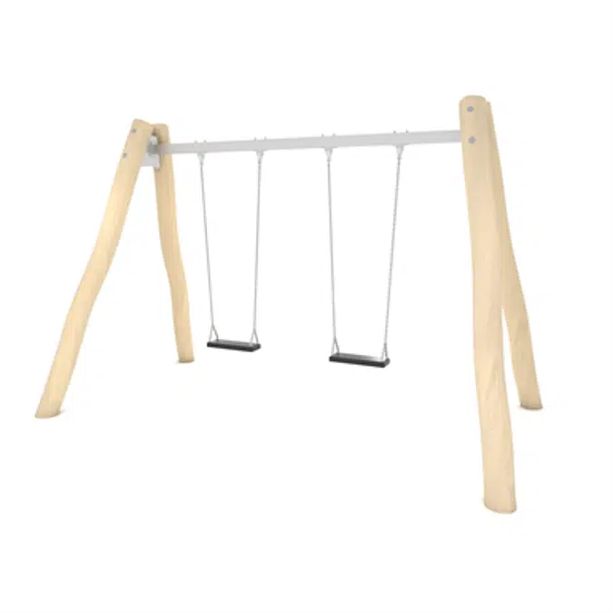 ROBINIA A-gunga med 2 platta gungsitsar