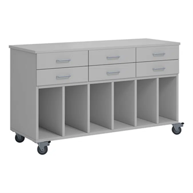 Norden pupil trolley w/ wheel B120xD45xH72 grey