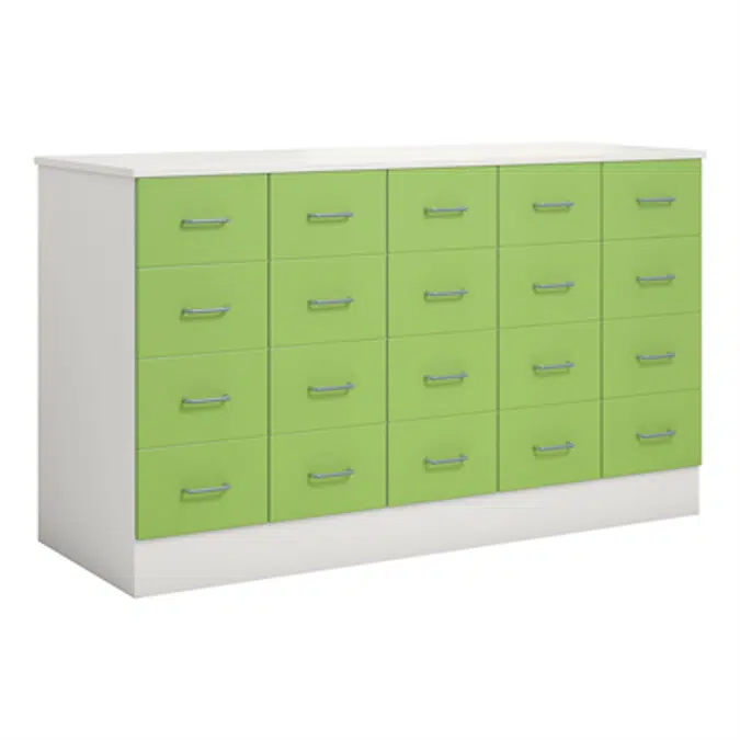 Norden merchant desk 20 drawer B152xD59xH89 white