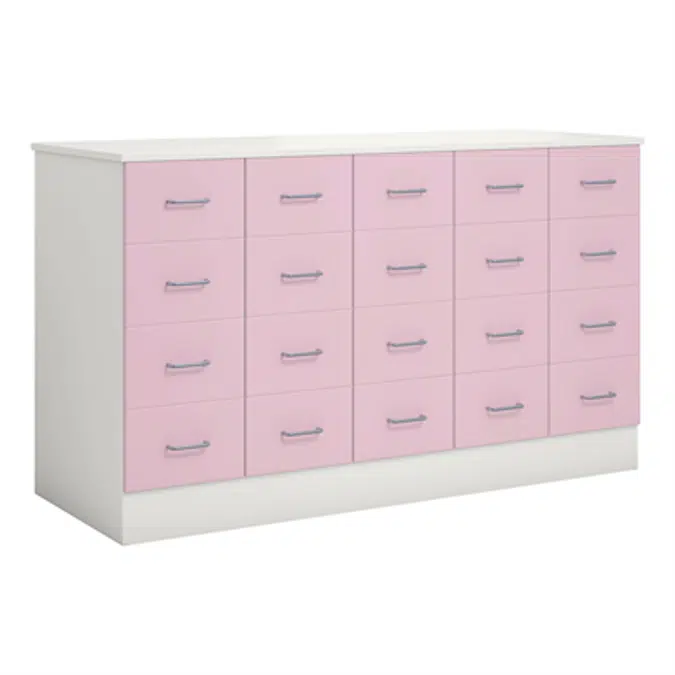 Norden merchant desk 20 drawer B152xD59xH89 white