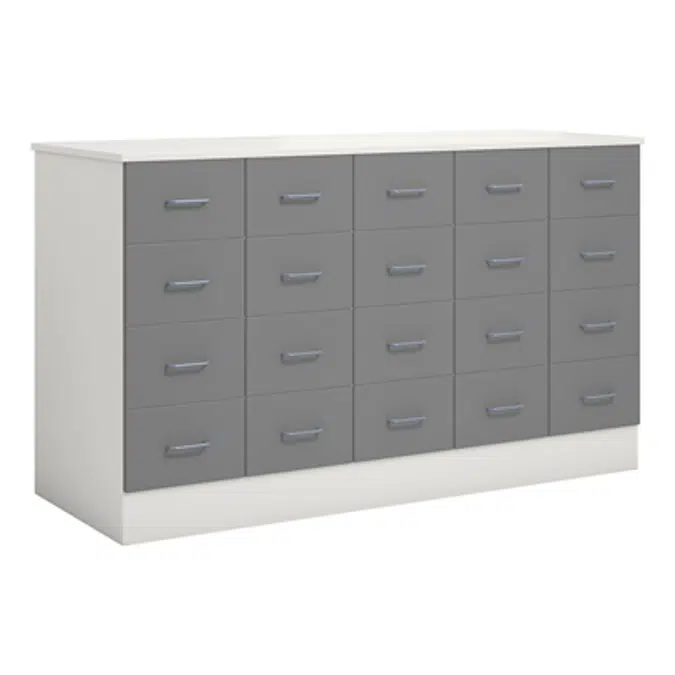 Norden merchant desk 20 drawer B152xD59xH89 white