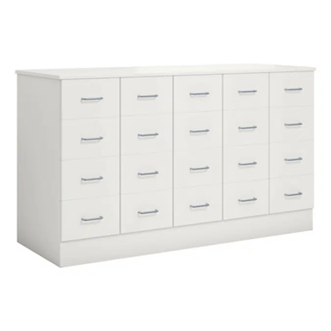Norden merchant desk 20 drawer B152xD59xH89 white