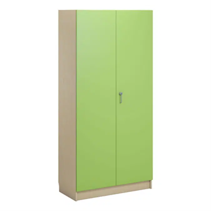 Norden material cabinet 2 solid door B100xD47xH210 birch