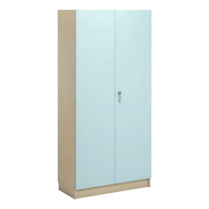 Norden material cabinet 2 solid door B100xD47xH210 birch