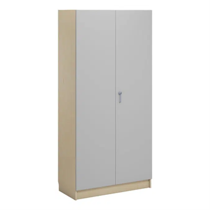 Norden material cabinet 2 solid door B100xD47xH210 birch