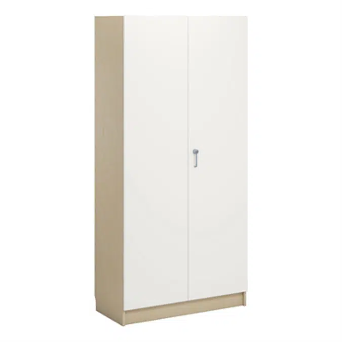 Norden material cabinet 2 solid door B100xD47xH210 birch
