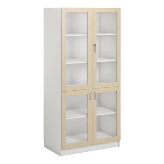 Norden material cabinet 4 glas B100xD60xH210 white