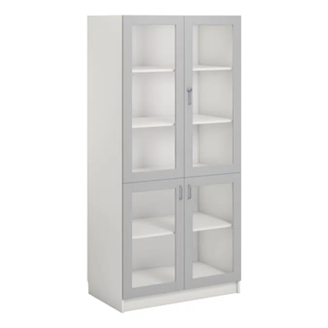 Norden material cabinet 4 glas B100xD60xH210 white