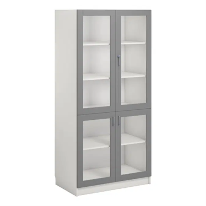 Norden material cabinet 4 glas B100xD60xH210 white